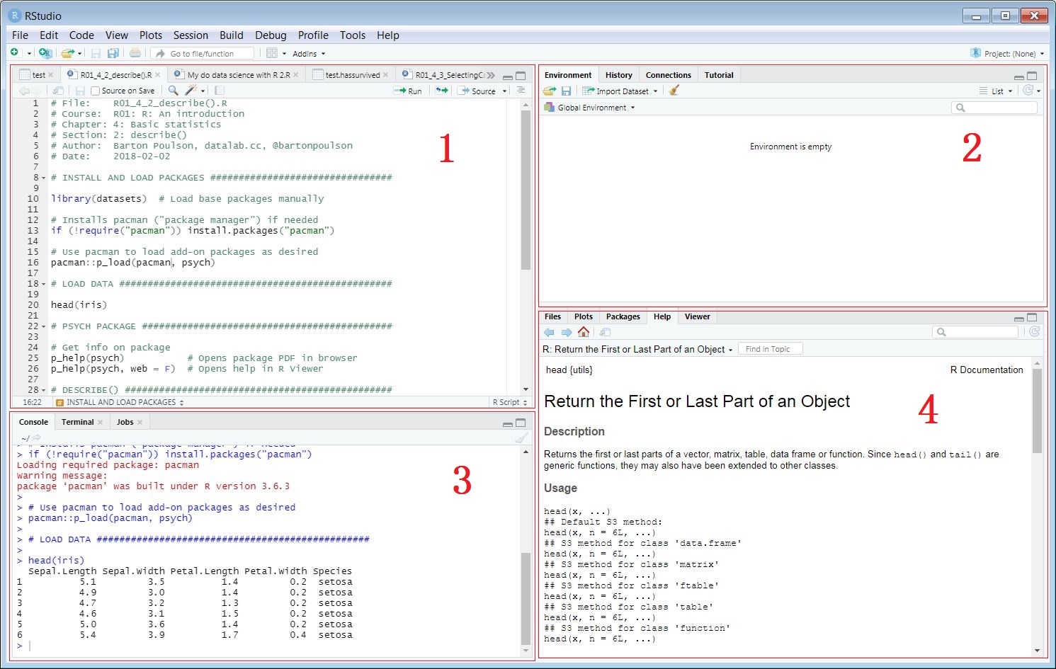 RStudio interface